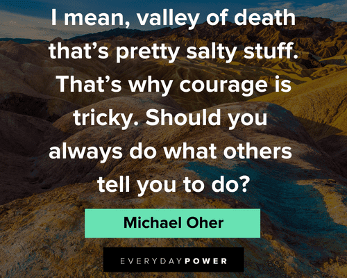 Blind Side quotes about valley of death