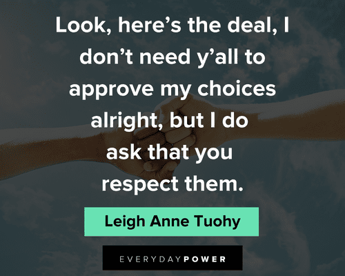Blind Side quotes to respect