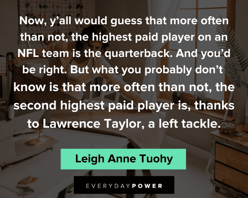 Blind Side quotes on an NFL team.