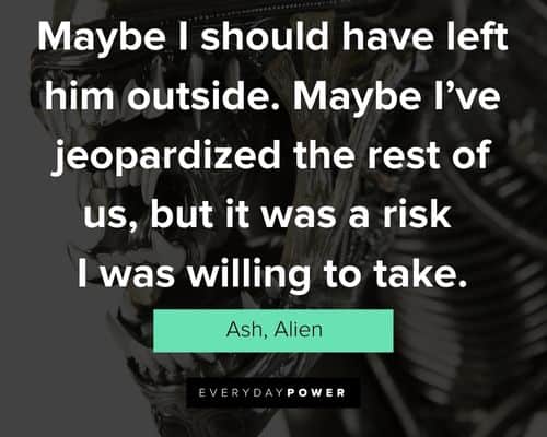 Alien quotes from Private Hudson, Ash, and Corporal Dwayne Hicks