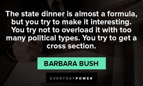 Barbara Bush quotes on dinner