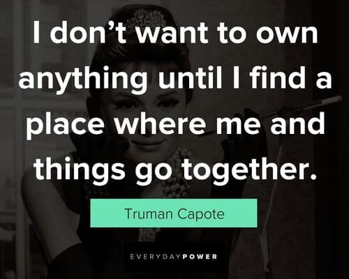 Breakfast at Tiffany’s quotes from the novel