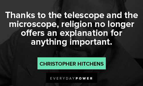 Christopher Hitchens quotes that telescope