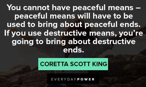 Coretta Scott King quotes about peaceful