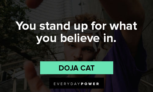 doja cat quotes about believe