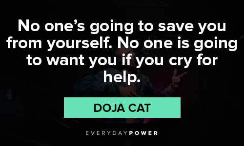 doja cat quotes on cry
