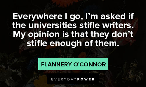 Flannery O’Connor quotes on universities