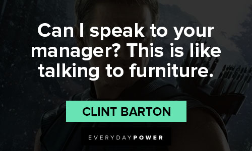 Hawkeye quotes about furniture