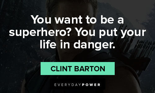 Hawkeye quotes about superhero