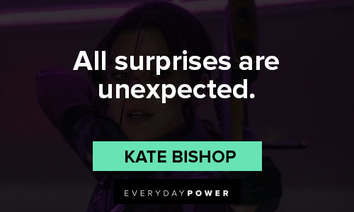 Hawkeye quotes on all surprises are unexpected