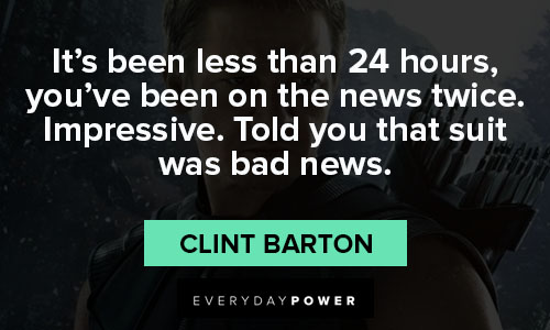 Hawkeye quotes about news