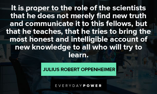 Julius Robert Oppenheimer quotes for knowledge