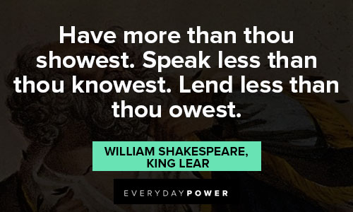 King Lear quotes about power