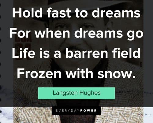 Langston Hughes quotes from his poems about dreams