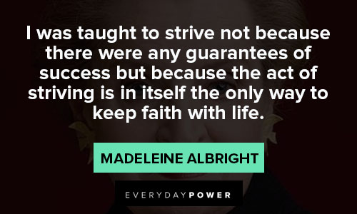madeleine albright quotes about success