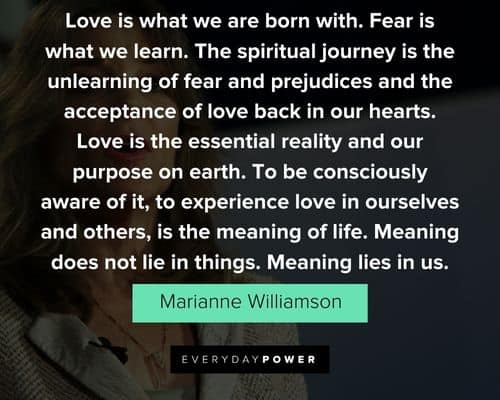 Marianne Williamson quotes on love and fear