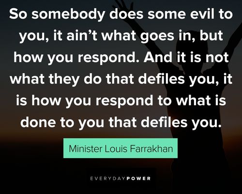 Minister Louis Farrakhan quotes that defiles you