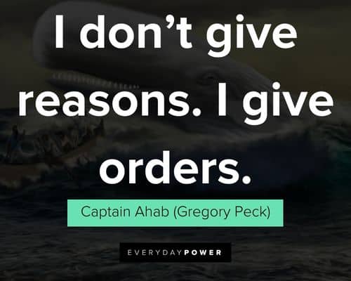Moby Dick quotes about being captain, crewmates, and mutiny