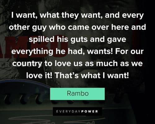 Appreciation rambo quotes