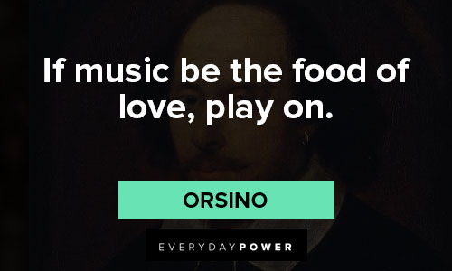 Shakespeare love quotes about music