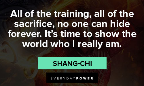 Shang-Chi and the Legend of the Ten Rings quotes on sacrifice