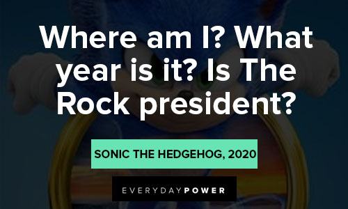 Sonic quotes from Sonic the Hedgehog