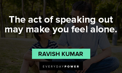 speak up quotes about alone