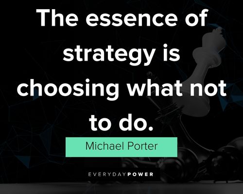 Strategy quotes from Michael Porter