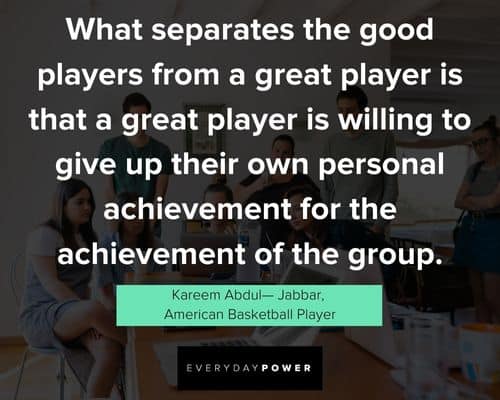 team building quotes about the good player