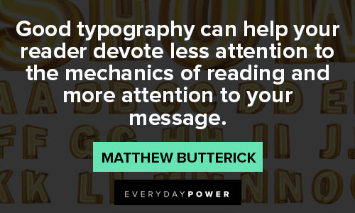 typography quotes about attention