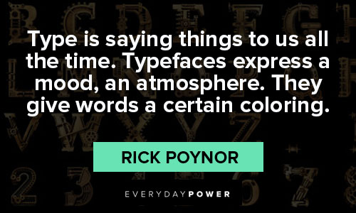 typography quotes about color