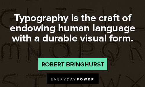 typography quotes about language