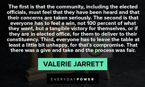 Valerie Jarrett quotes that will encourage you