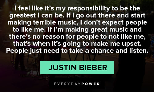 Justin Bieber quotes and sayings