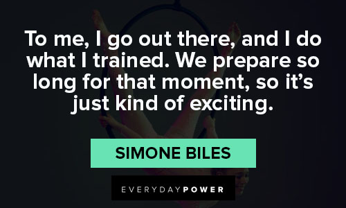 Simone Biles quotes on gymnastics